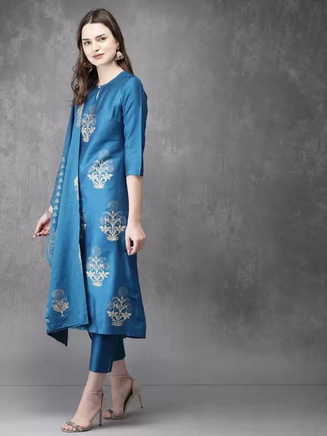 Suhani Latest Fancy Ethnic Wear Printed Kurti With Pant And Dupatta Collection
